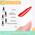 7ml Nail-Primer & Prep Dehydrator Gel Nail Polish 28 Days+ Long-Lasting No Need UV LED Lamp Nail Gel Base Top Coat Varnishes