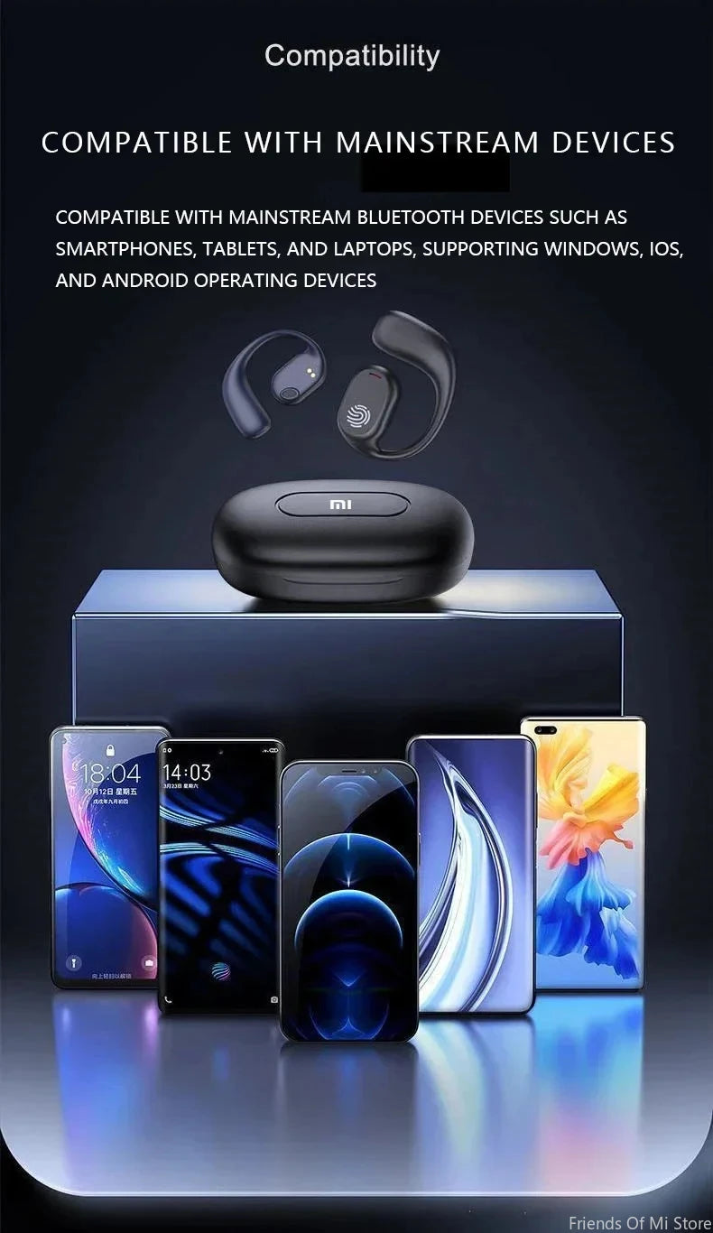 Xiaomi Bone Conduction Earphones Bluetooth5.3 Wireless Sports Earbuds HiFi 9D Stereo Waterproof Touch Control Noise Reduction