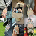 Transparent Protective Case For 17cm Labubu Dustproof Monster Toy Storage cover Cute Elf Plushie Display Cover for Holiday Gifts