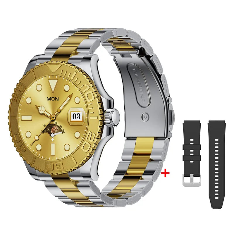 Aiweile AW46 Smartwatch Smart Watch Man 1.32 Inch HD AMOLED Screen Sports Modes Bluetooth Call for Android Yacht Range Master