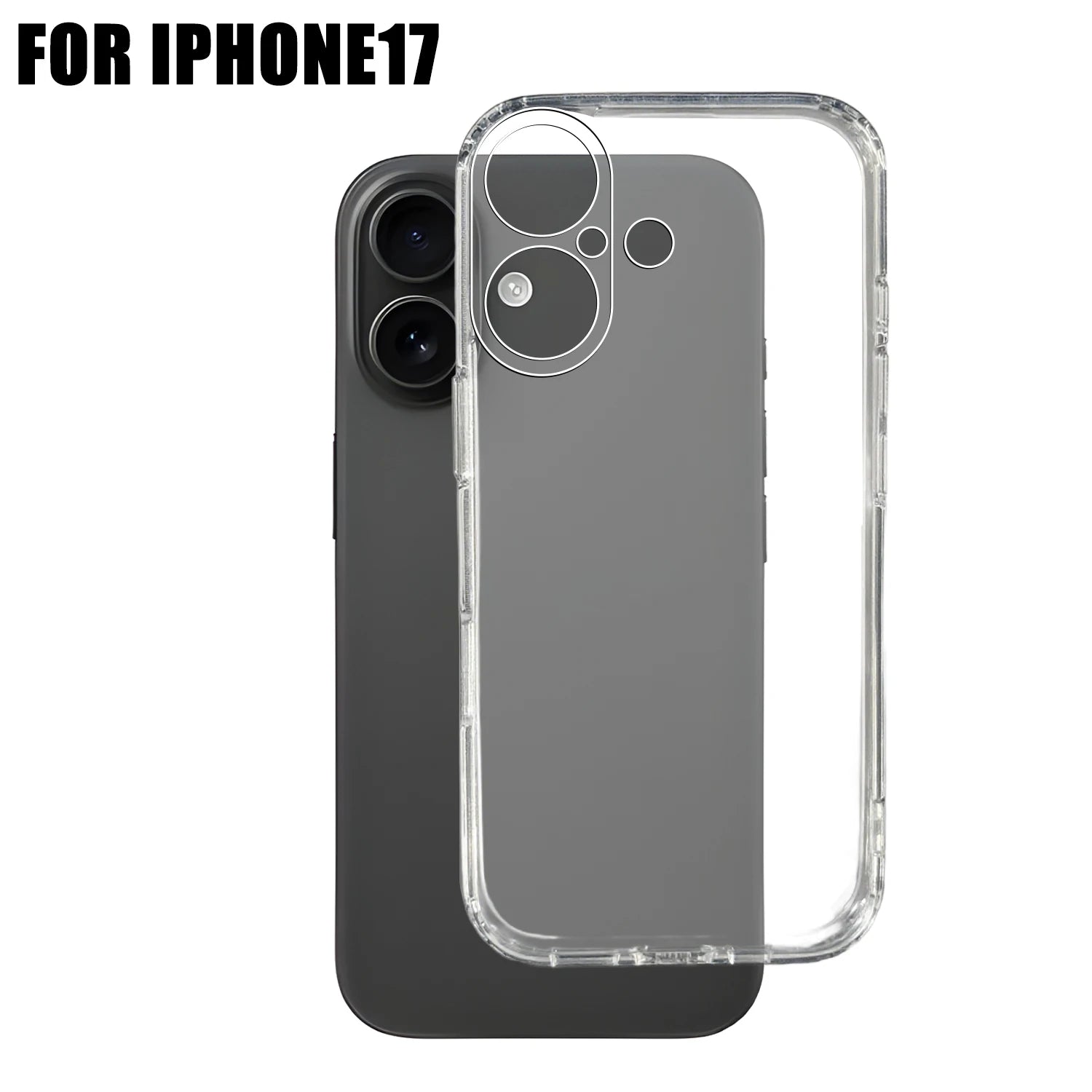 Transparent Phone Case High Definition Shockproof Corner Protection Phone Covers for IPhone 17 ProMax/17 Air/17 Pro/17