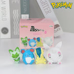 Pokemon Figure Toys Fuecoco Mew Gengar Sylveon Sprigatito 4-6pcs PVC Model Dolls Cute Small Desktop Decoration Gifts With Box