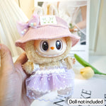 For 17cm Labubu V2 V1 Purple Dress Doll Clothes Outfit Accessories Idol Doll Clothing for Kid Gift Labubu Ropa
