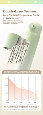 500ml large capacity thickened 316 stainless steel vacuum Thermal insulation portable Tumbler Thermos Water bottle Coffee cup