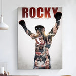Rocky Balboa Classic Movie Poster Art Self-adhesive Art Small Poster HD Quality Poster Wall Art Painting Study Wall Decoration