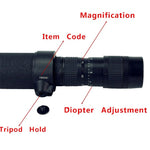 Baigish Monocular Zoom Telescope 8-24x40 HD Powerful Metal Optical Lens Astronomical With Long Range Original Bak4 Russian Black