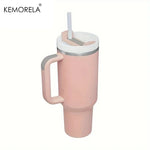 KEMORELA 30&40 oz Tumbler With Handle Lid Straw 887/1182ML Stainless Steel Water Bottle Vacuum Thermos Cup Travel Car Coffee Mug