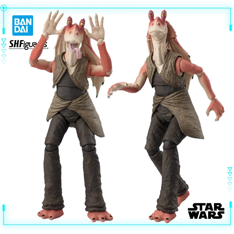Bandai Original Genuine Anime Star Wars: Episode The Phantom Menace Jar Jar Binks S.H.Figuarts 16cm Model Action Figure Toy Gift