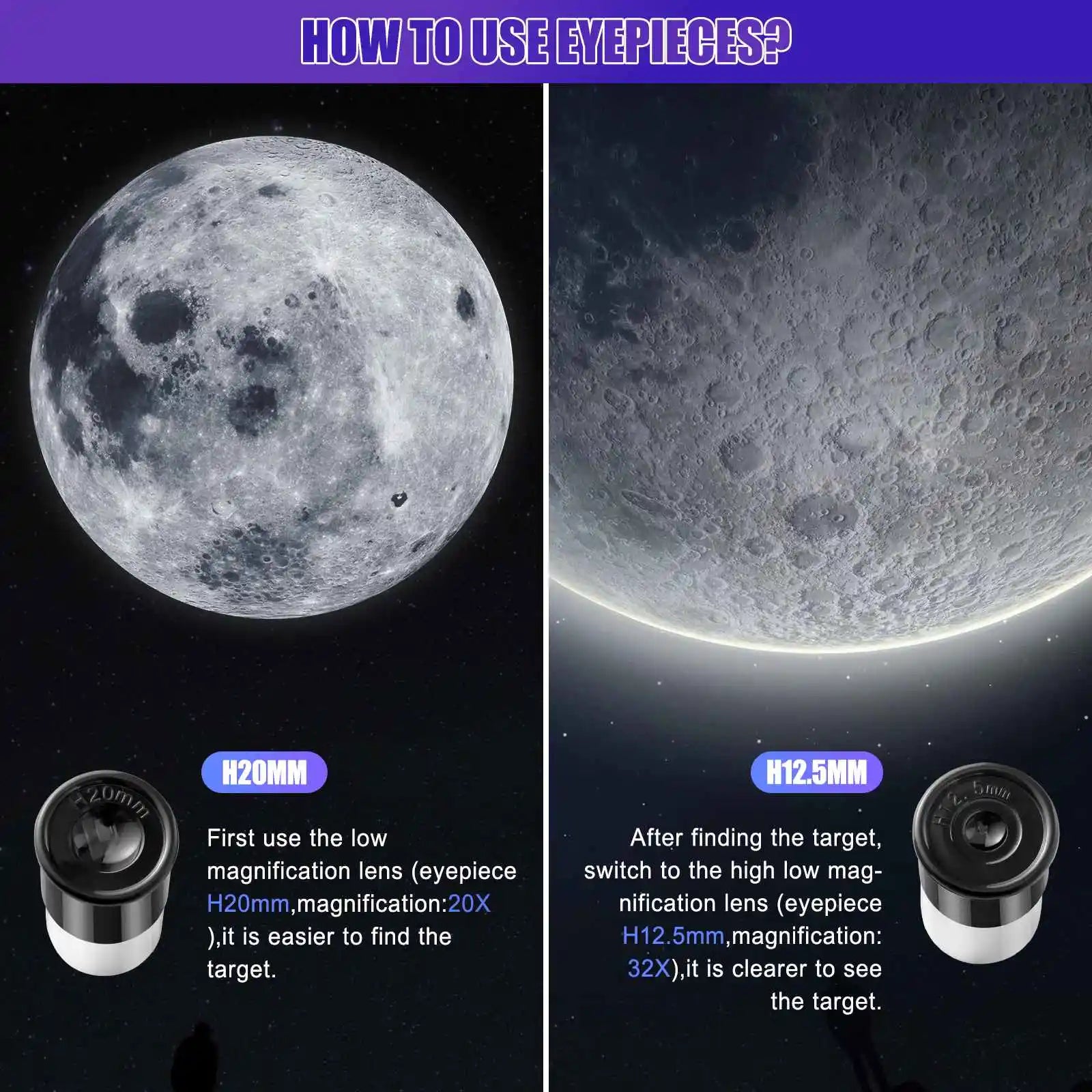 400x40mm Professional Astronomy Telescope for Beginners with Aluminum Tripod, Ideal for Kids & Adults Stargazing Children Gifts