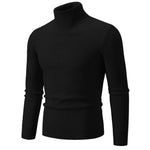 Autumn Winter Turtleneck Sweater Men Warm Knitted Solid Color Pullovers Men's Slim Fit Casual Turtleneck Knitwear Man Sweaters