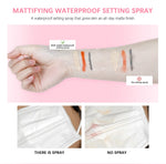 Mattifying Waterproof Setting Spray Glossy Matte Base Makeup Control Oil Non-Sticky Waterproof Make-up Fixer Spray for All Skin