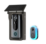 Wireless Doorbell Camera with Solar Cover 1080P Video Intercom Motion Detect Night Vision Waterproof Outdoor Smart Doorbell Wifi