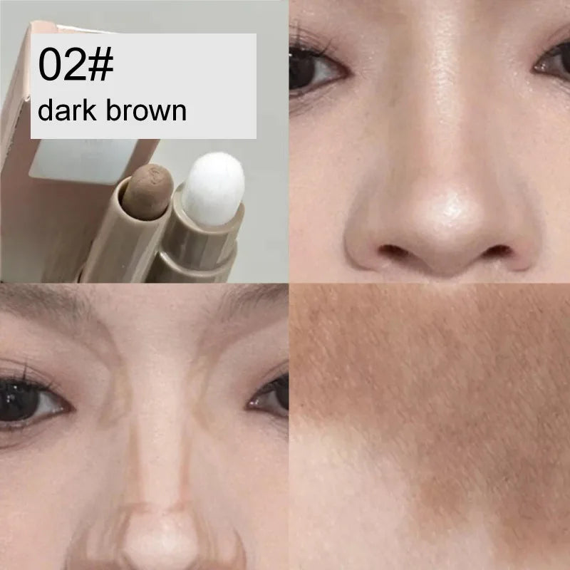 Double-ended Contouring Pen To Modify Contours, Hold Makeup, Develop Color, Brighten Dullness, Waterproof and Sweat-proof