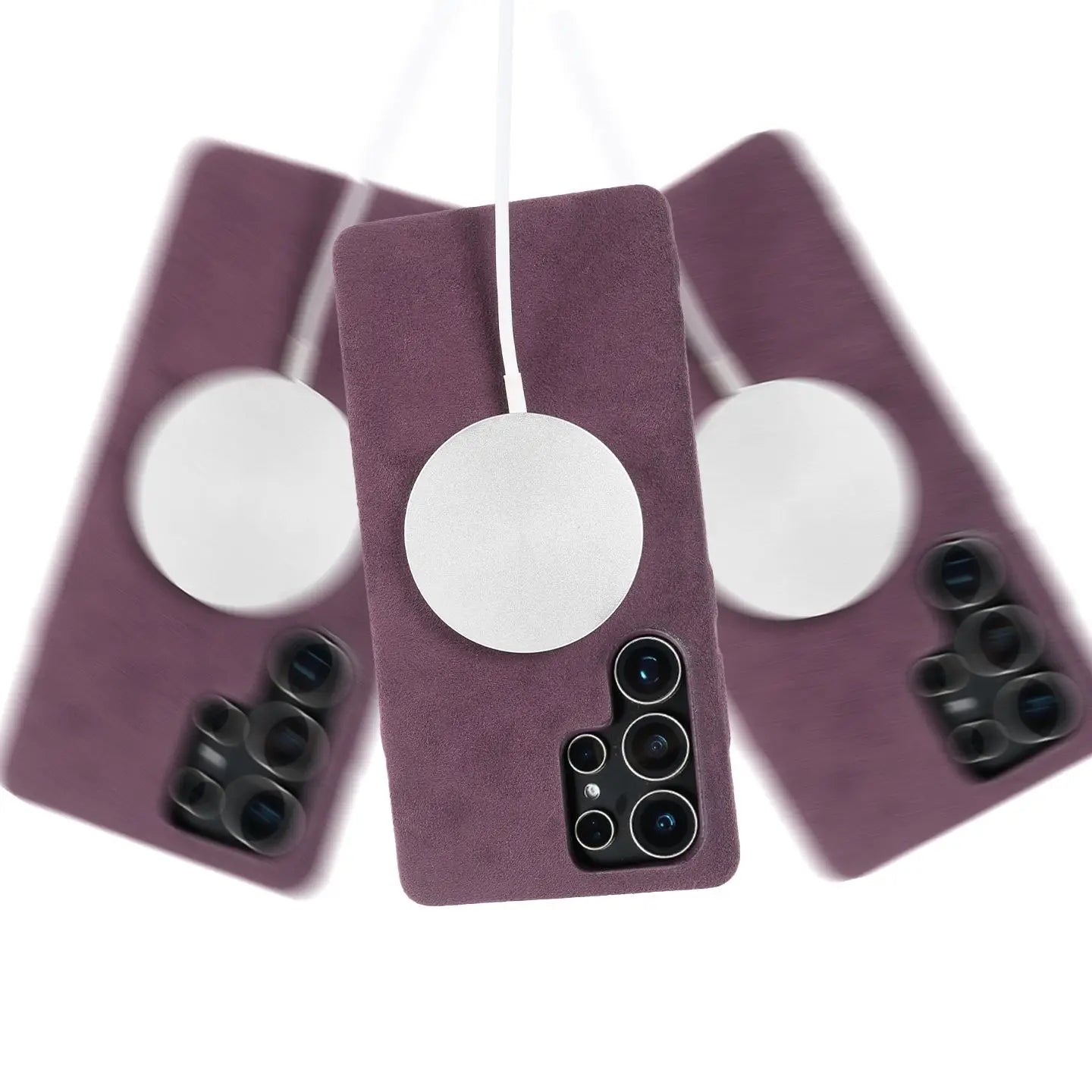 Full Coverage Magnetic ALCANTARA Case For Samsung Galaxy S25 Ultra S24 S23 S21 for Magsafe Artificial Leather Suede Phone Cover