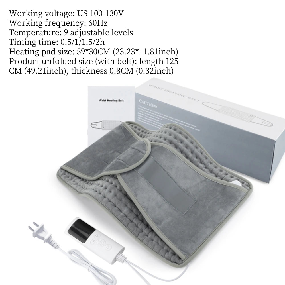 Electric Heating Pads for Back Neck Shoulder Pain Relief,Home Sofa Office Desktop Winter Warm Blanket,Auto-Off, Machine Washable