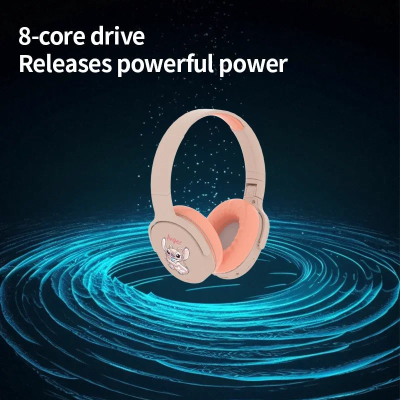 Disney Stitch P2961 Headphones Bluetooth Gaming Sport Over Ear Headset Noise Reduction Surround Sound Wireless Child Earphones