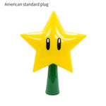 20CM Super Star Light Figure Handheld Christmas Tree Topper Decoration Star Pendant Peak Xmas Tree Top Desk Lamp For Gifts