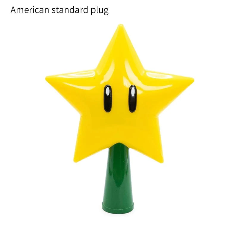 20CM Super Star Light Figure Handheld Christmas Tree Topper Decoration Star Pendant Peak Xmas Tree Top Desk Lamp For Gifts