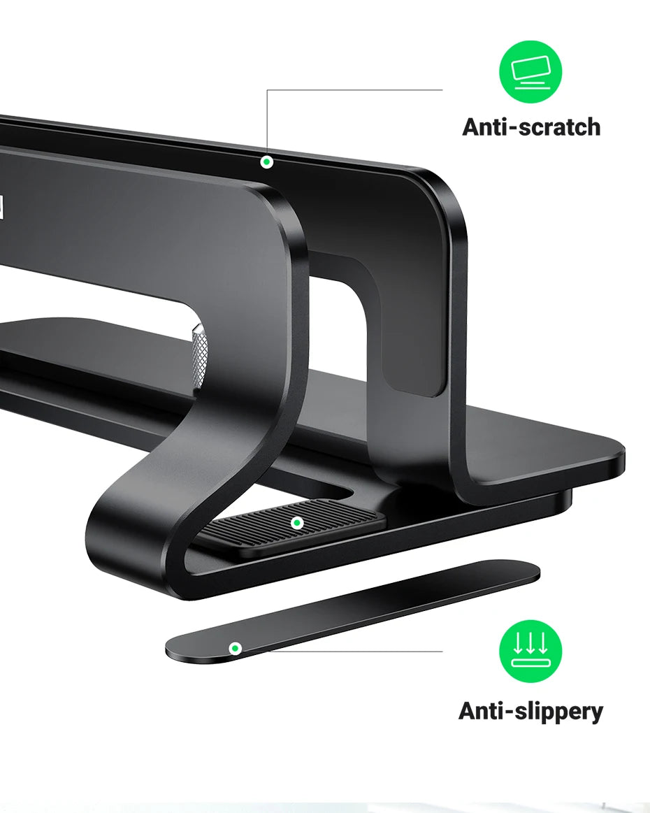 UGREEN Vertical Laptop Stand For MacBook Pro Aluminum Portable Notebook Stand Laptop Support MacBook Air Pro Tablet Phone Stand