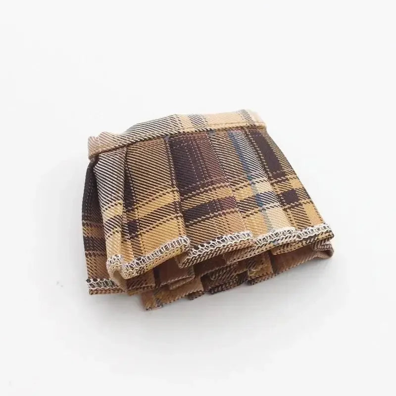 Mini Doll Clothes Outfit Accessories For Ropa 15-17cm Labubu Knitting T-shirt Hat pleated skirt Uniform Set Clothing