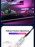 2 in 1 Smart RGB Pickup Lights LED 3D Ambient Lamp Sound Control Music Rhythm Lights Air Freshener for Car Gaming TV Creative