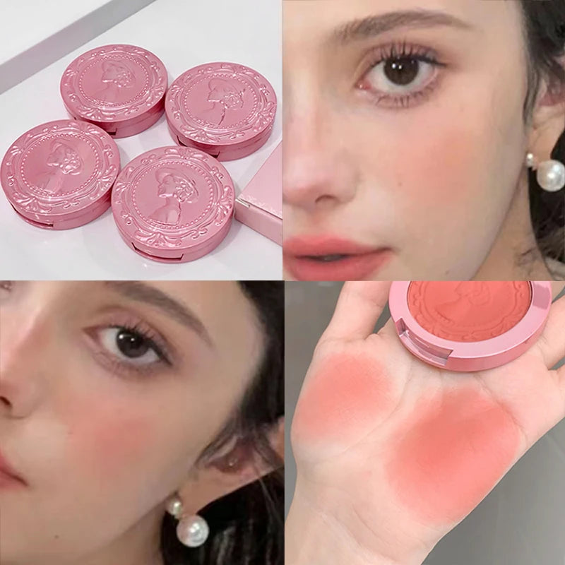 Three dimensional relief mist Color blush natural tender delicate hold makeup low saturation female blush cream