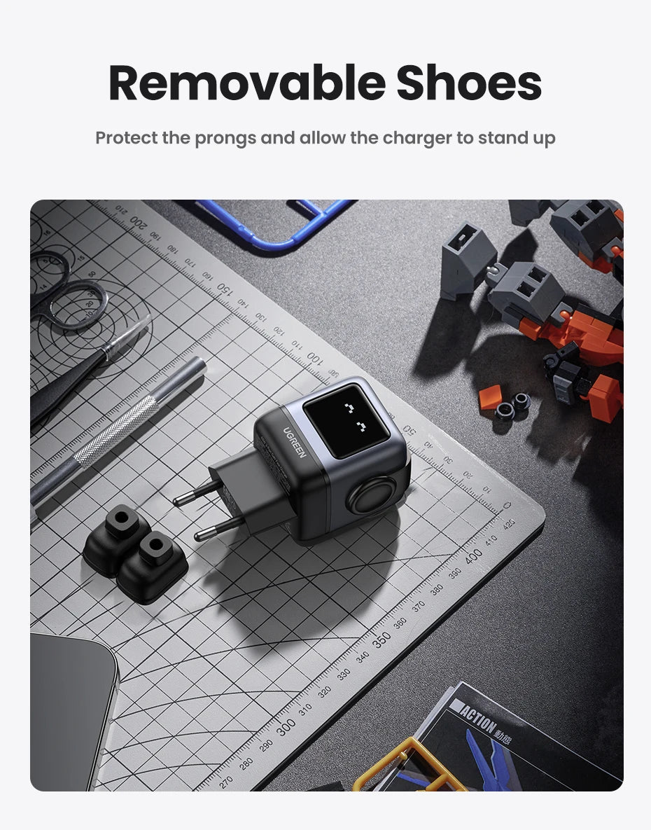 【Korean Plug】UGREEN 65W GaN Charger Robot Design QC 4.0 PPS For Macbook Pro Laptop Tablet iPad iPhone16 15 Pro PD Fast Charger