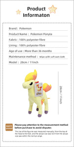 Pokemon Ponyta Stuffed Toys Cartoon&Cute Plush Doll Festival Gifts Throw Pillow Birthday Gift For Kids Friends Boy