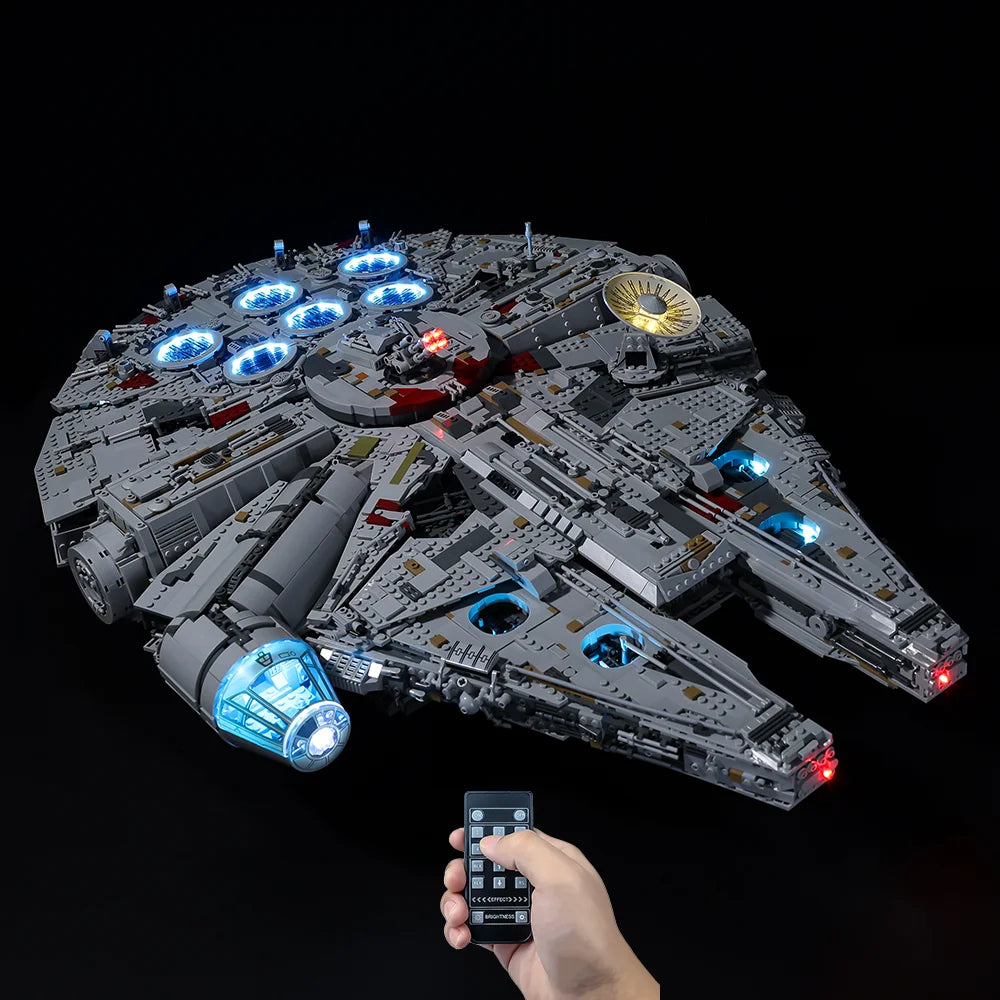 Led Light Kit Compatible With LEGO Ultimat Falcon Millennium Star Falcon 75192 05132 DG005 81085 Building Blocks No Model
