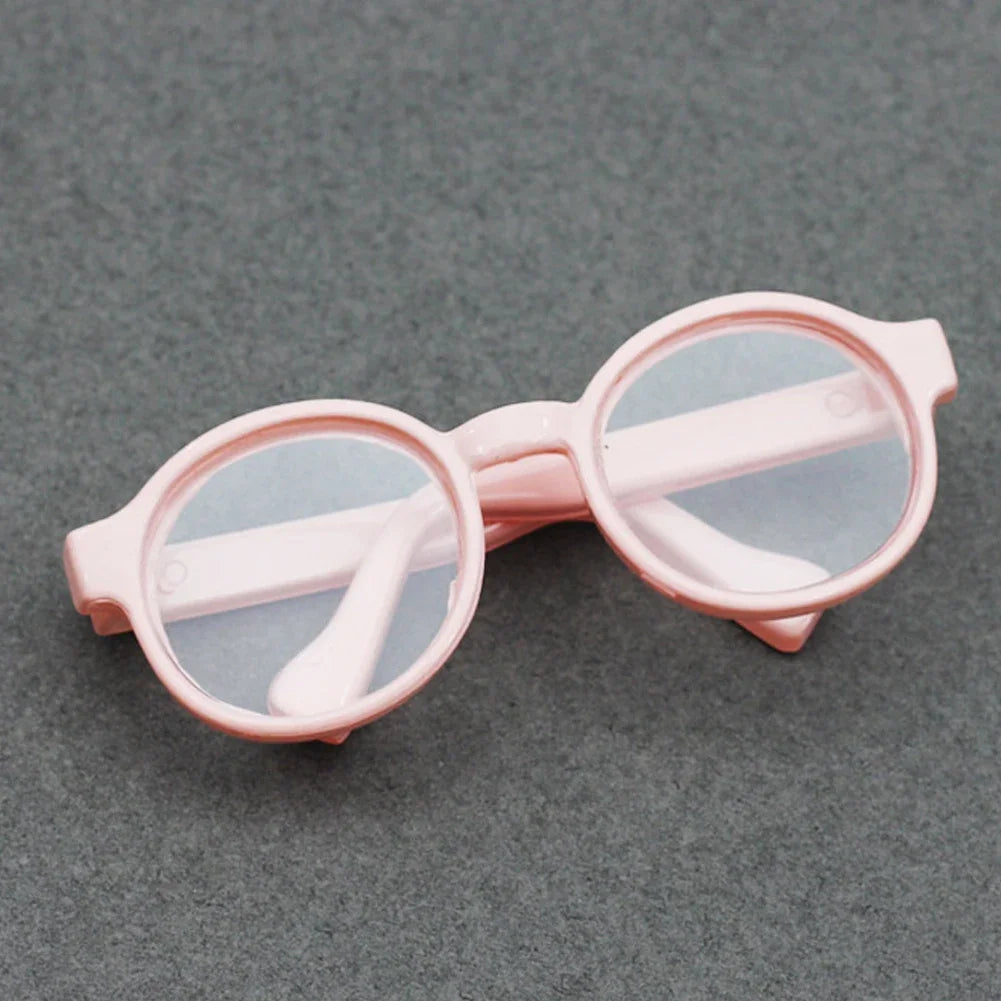 1PC 6.5cm Transparent Plastic Glasses for 1/8 1/6 1/3 1/4 BJD for Labubu MSD SD Plush for EXO Doll Sunglasses
