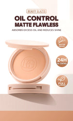 BEAUTY GLAZED Oil Control Matte Face Powder Long Lasting Flawless Setting Powder Face Makeup With Mirror