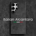 ALCANTARA Case for Samsung Galaxy S25 Ultra S24 S23 S22 Plus FE 5G Supercar Interior Same Artificial Leather Phone Cases