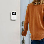 WiFi Wireless Doorbell Camera with Chime Smart Video Night Vision Indoor Security Two-Way Intercom Door Bell for Home Office