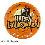 Halloween Themed Disposable Tableware Cups 7 Inch Plates 9 Inch Plates Halloween Party Decoration Supplies Festival Supplies