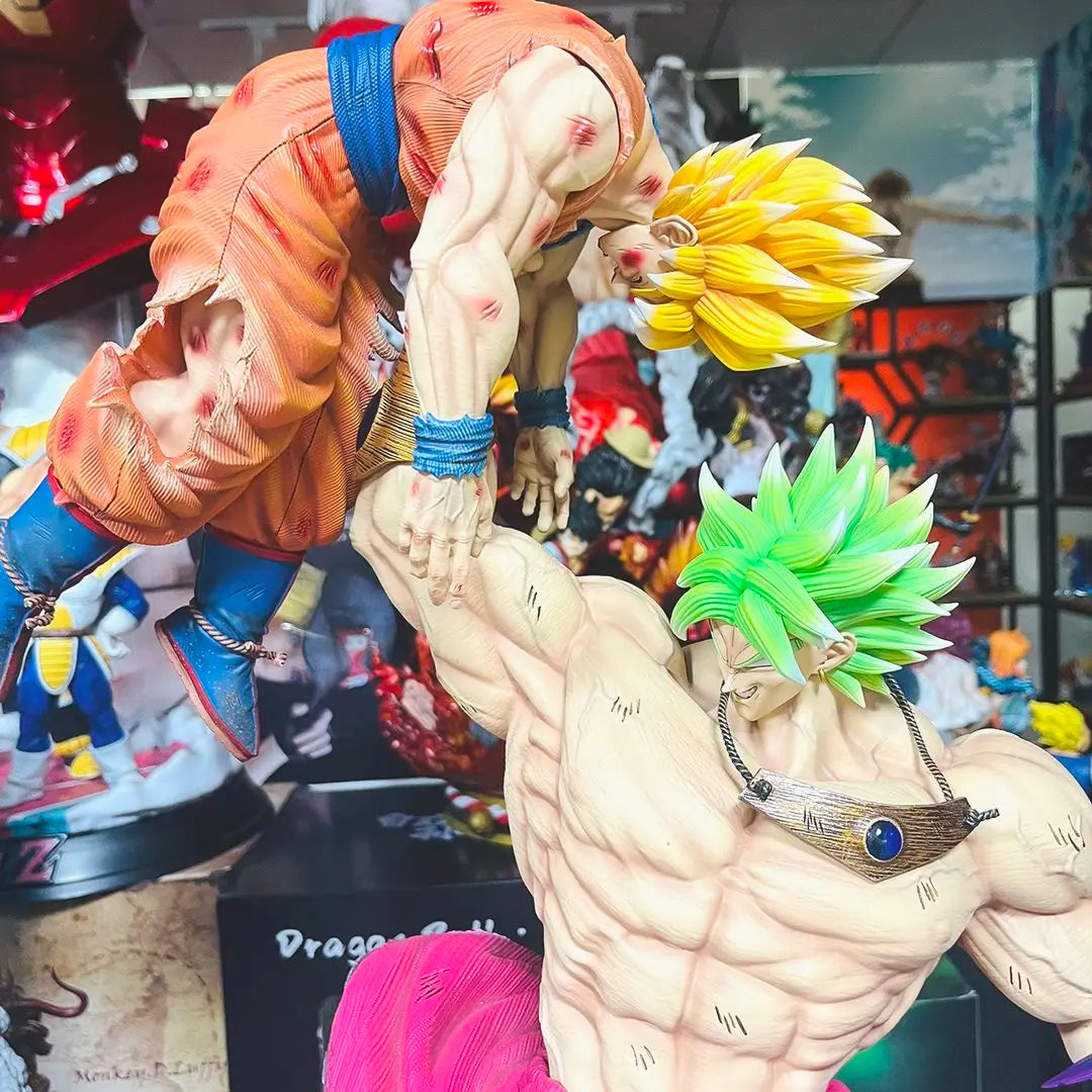 Broli Vs Goku Anime Figure Dragon Ball Broli 28cm Figurine Pvc Statue Model Doll Desk Decoration Collectible Toys Christmas Gift