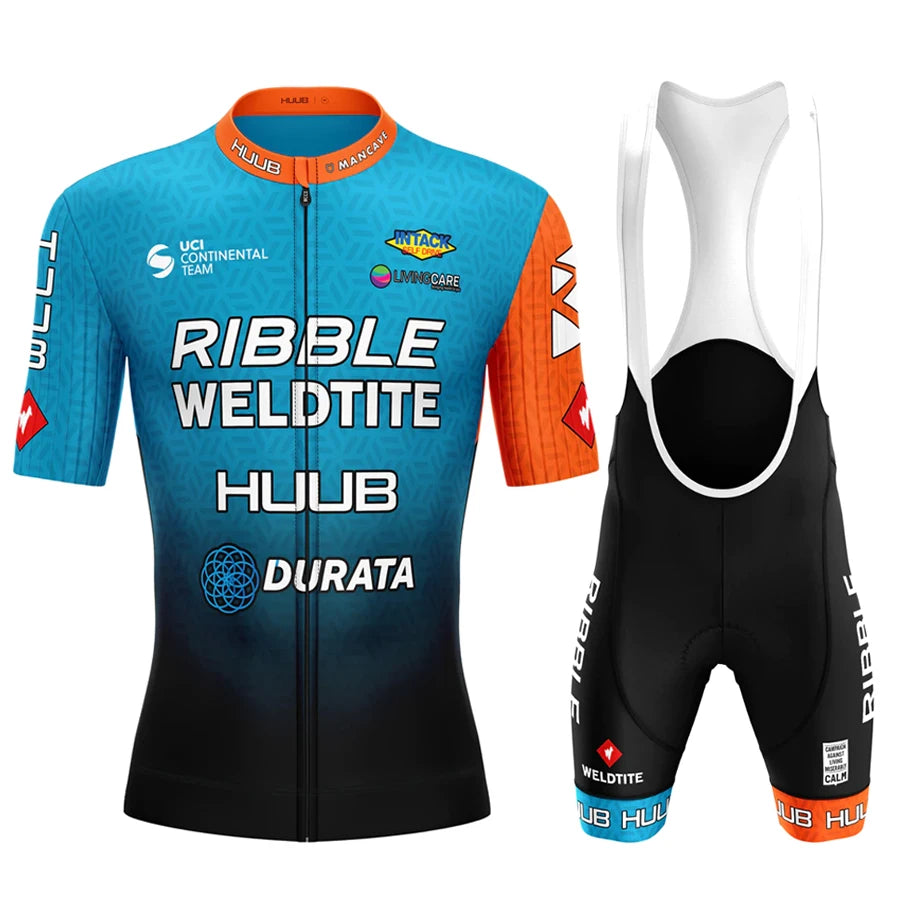 Short Sleeve Road Bike & MTB Racing Kit, Breathable Summer Bicycle Clothing with Bib Shorts
