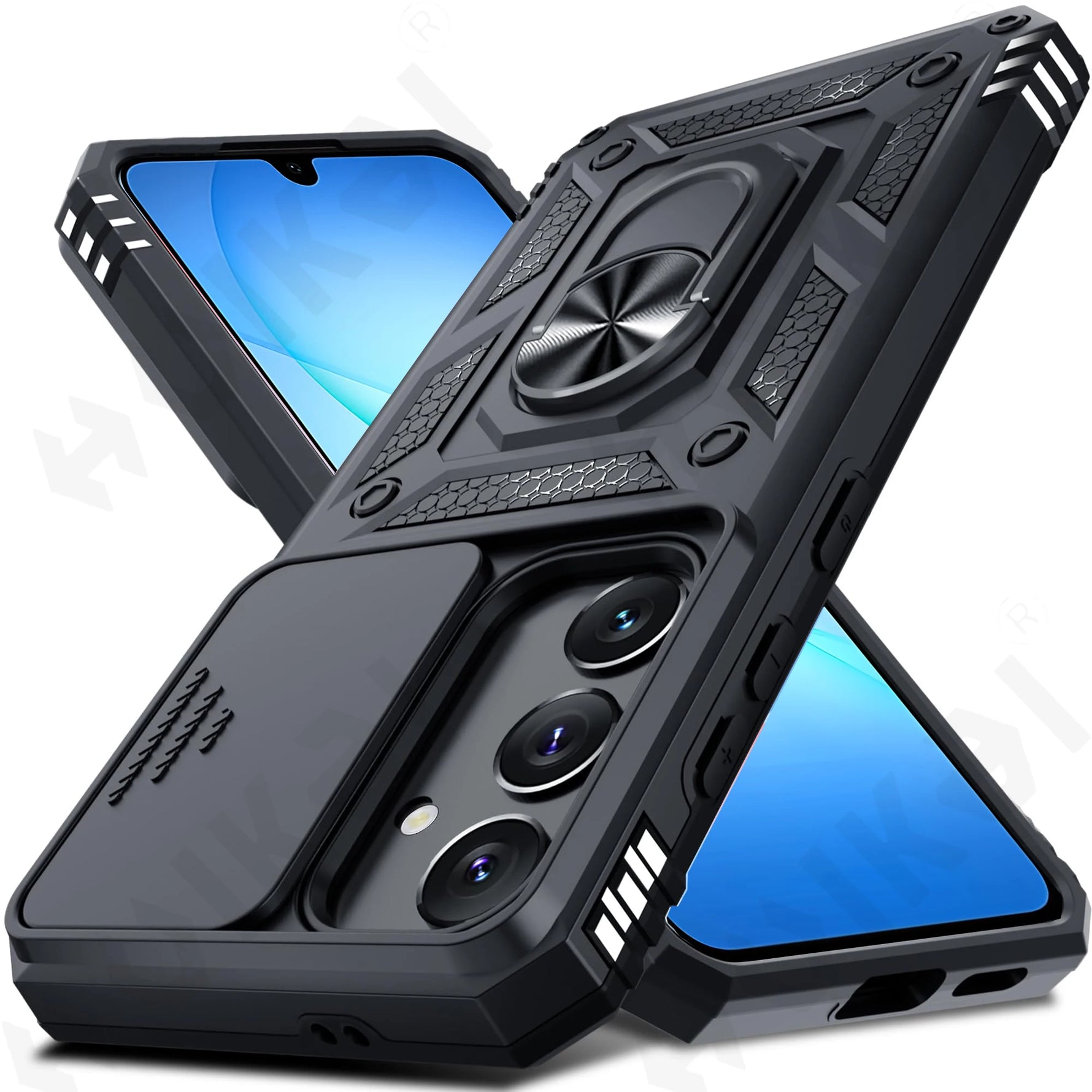 Case For Samsung Galaxy S25 S24 S23  Ultra Plus  FE A17 A36 A56 A55 A35 5G Military-Grade Protection Phone Slide Camera Cover