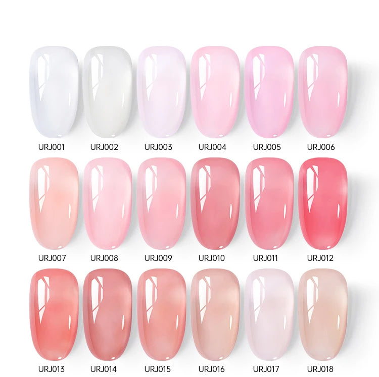 UR SUGAR 15ml Blood Red Jelly Gel Nail Polish Translucent Color Crystal Nude Gel Nail Art Varnish For Fall Winter Manicure