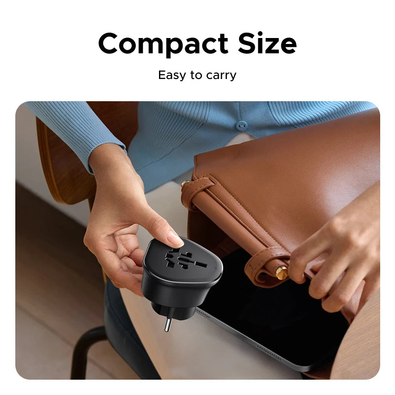 UGREEN Universal Travel Adapter Extension Socket EU/US/UK Plug Converter Multi-Country Power Adaptor for EU US UK KR RU Outlets