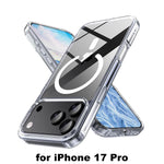 Magnetic Magsafe Wireless Charging Case For iPhone 17 Pro Max iPhone17 Air Clear Hybrid Hard Cover Soft Shell For iPhone17ProMax