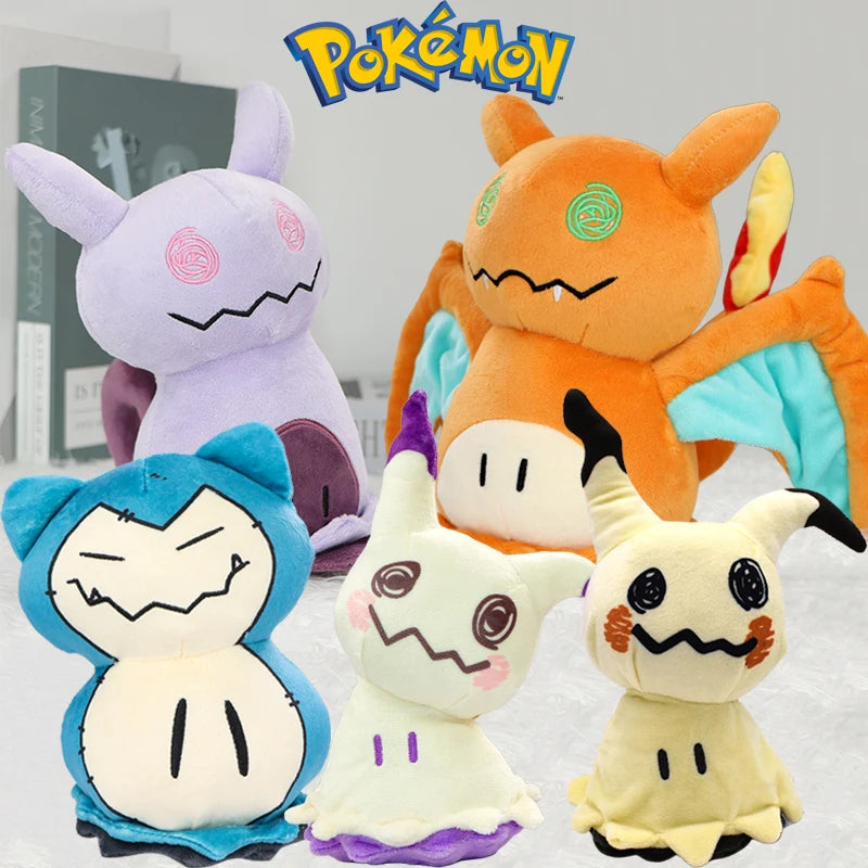 Pokemon Shiny Mimikyu Plush Toys Mimikyu Cos Snorlax Charizard Mewtwo Umbreon Vaporeon Sylveon Kawaii Stuffed Peluche Dolls Kids