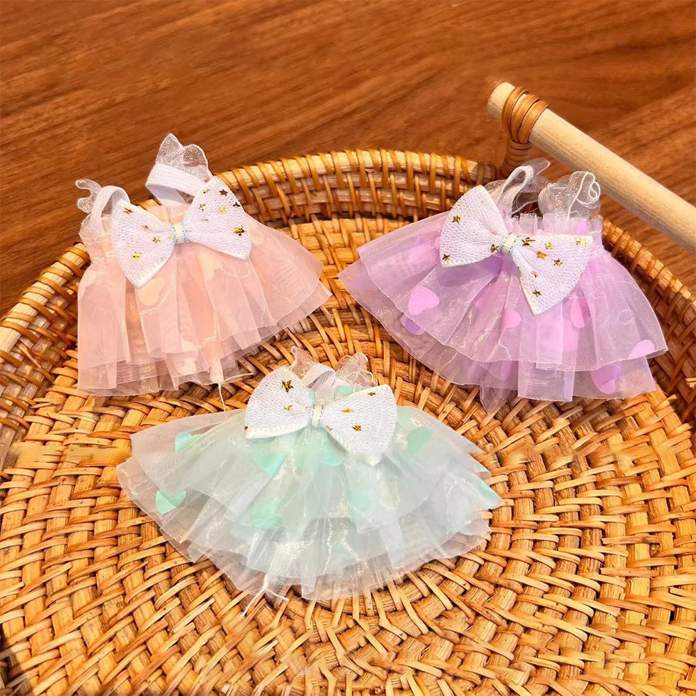 15/17cm Labubu Elf Costume Butterfly Wings and Tulle Skirt Doll Clothes Replacement