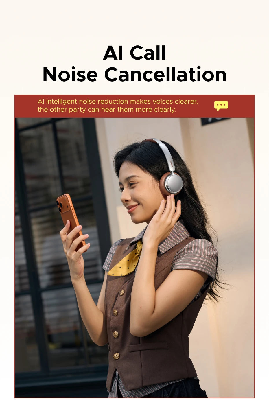 UGREEN Studio Plus 25dB ANC Active Noise Cancelling Headphones Wireless Over Ear Bluetooth Earphones, 3D Spatial Audio