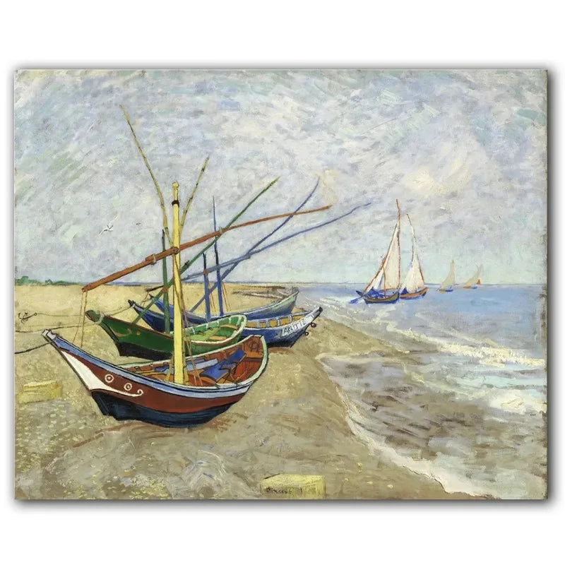 HD Print Van Gogh Masterpiece Poster Abstract Garden Almond Blossoms Starry Night Canvas Painting Wall Picture Room Home Decor