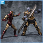Genuine THE INFINITY SAGA Avengers: Endgame SHF  Iron Man Mark6 Mark85 Thanos Anime figure Movable toy Doll for Collector
