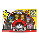 Pokeball Pokemon Pikachu Figures Toys Doll Poke Ball Face-changing Pocket Monsters Action Figure Kid Boys Girls Set Toy Gifts