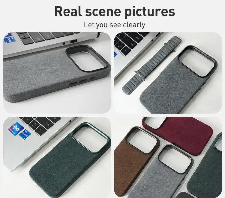 Premium Real Italian Imported Alcantara Magsafe Magnetic Case for IPhone 17Pro/17 Pro Max/17Air Anti-drop Phone Case Accessories