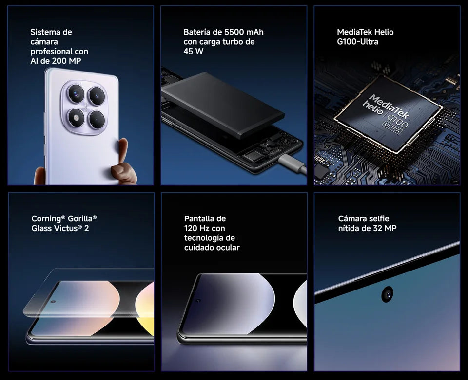 Xiaomi Redmi Note 14 Pro Nfc, Mediatek Helio G100-Ultra, 200Mp Camera, 5500Mah Battery, 120Hz Screen, Charger Not Included