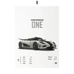 Supercar Bugatti Konissegg McLaren Pagani Wall Art Canvas Painting Nordic Posters And Prints Wall Pictures For Living Room Decor