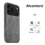 Real Italy Alcantara Magsafe Case for iPhone 17 Pro Max Air Premium Magnetic Cover Suede Leather Cases for iPhone 16 17 Pro Max